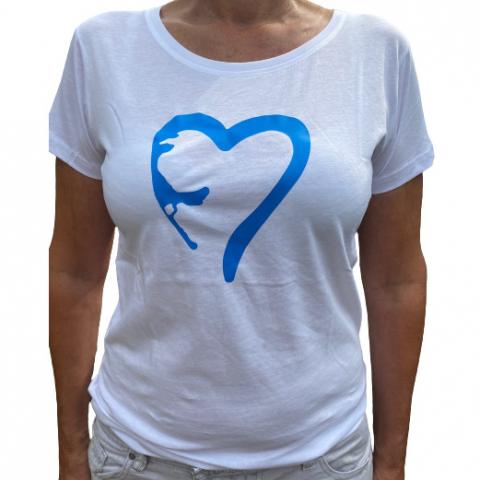 T-Shirt Damen blau Größe L 