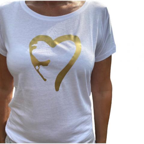 T-Shirt Damen gold Größe XL 